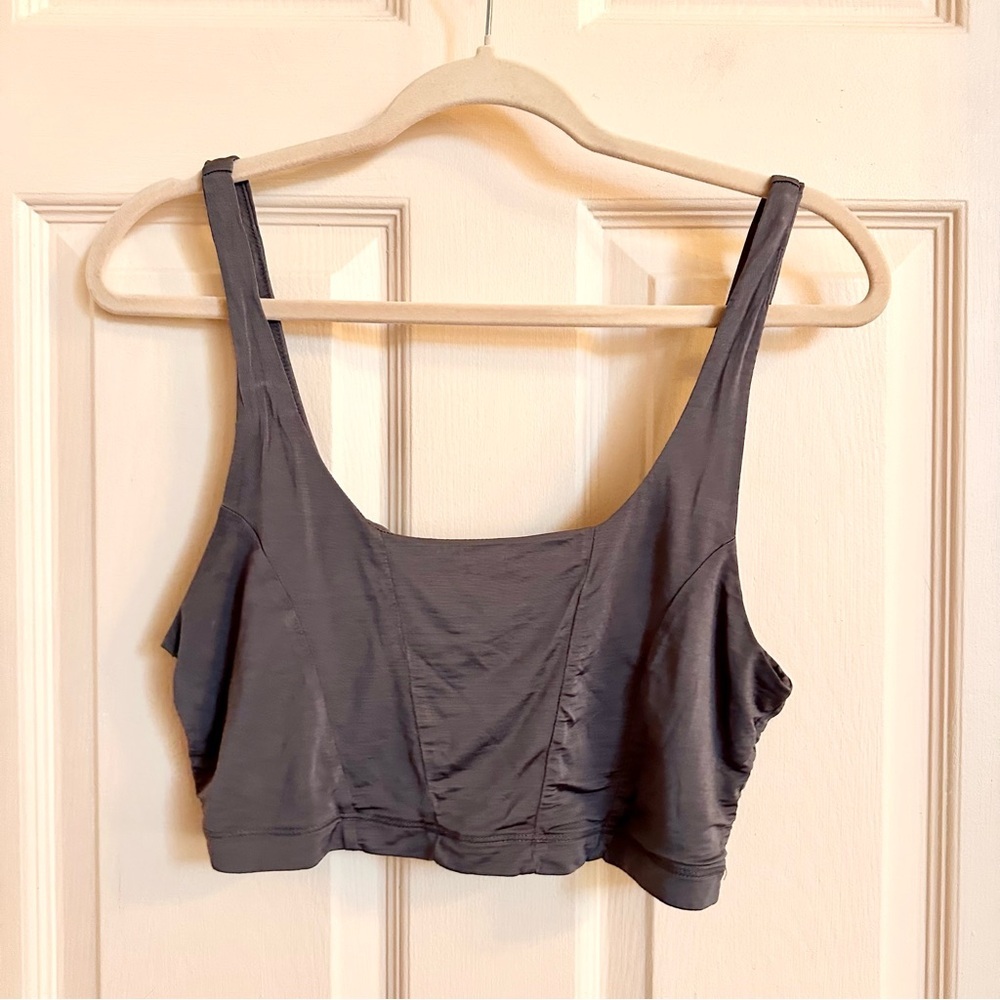 Grey free people crop top
